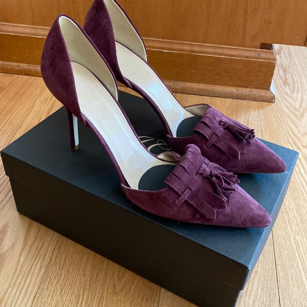 Purple ,plum suede heels